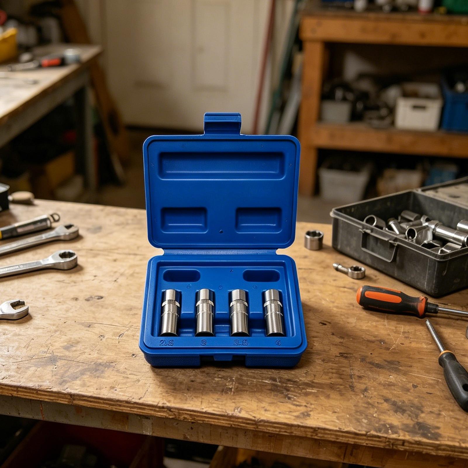 Socket Set - 볼트 추출기 키트 4개 1/4인치 범용