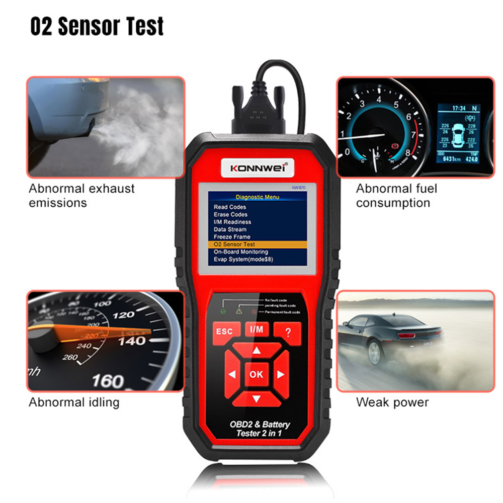 새로운 올인원 풀 기능 OBD2 진단 도구 KONNWE - Car Diagnostic Tool 리뷰 및 가격